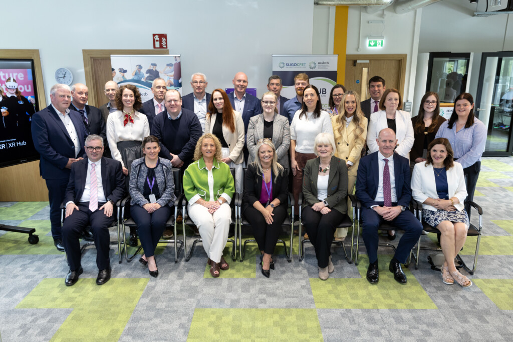 Group photograph of MSLETB staff members and guests gathered at the opening of the XR Hub Sligo.